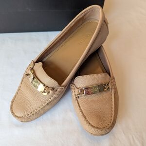 Coach Tan Leather Loafers for Women